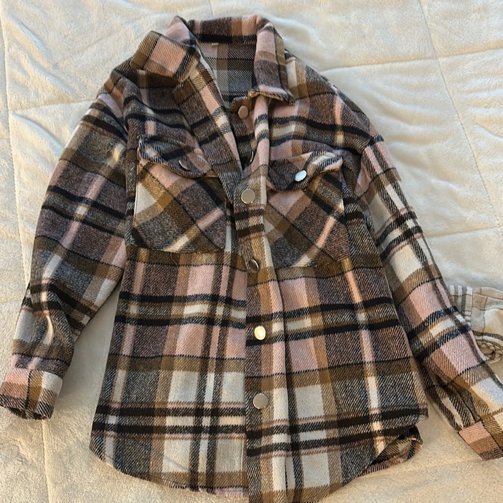 Plaid Button-Up Shacket